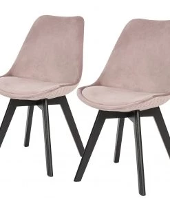 Loftscape Polsterstuhl Melito II (2er-Set) - Hellrosa