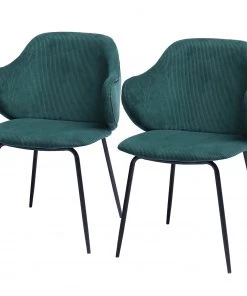 Loftscape Armlehnenstuhl Tronde (2er-Set) - Tannengrün