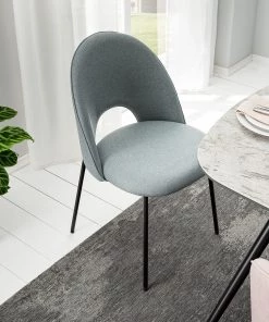 Mørteens Polsterstuhl Ikley - Webstoff / Metall - Schwarz - Mintgrau - 2er Set -Deutschland Stühle Verkaufs-Shop 1000312593 211210 092458000114 MOOD DETAILS P000000001000312593 mood