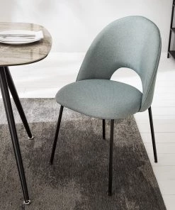 Mørteens Polsterstuhl Ikley - Webstoff / Metall - Schwarz - Mintgrau - 2er Set -Deutschland Stühle Verkaufs-Shop 1000312593 211210 092458000116 MOOD DETAILS P000000001000312593 mood