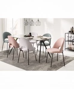 Mørteens Polsterstuhl Ikley - Webstoff / Metall - Schwarz - Mintgrau - 2er Set -Deutschland Stühle Verkaufs-Shop 1000312593 211210 092458000118 MOOD DETAILS P000000001000312593 mood