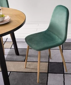 Jack & Alice Polsterstuhl Iskmo VIII - Samt / Metall - Eiche Dekor - Mintgrün - 4er Set -Deutschland Stühle Verkaufs-Shop 1000312596 211210 09245800154 MOOD DETAILS P000000001000312596 mood