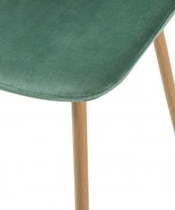 Jack & Alice Polsterstuhl Iskmo VIII - Samt / Metall - Eiche Dekor - Mintgrün - 4er Set -Deutschland Stühle Verkaufs-Shop 1000312596 211210 09245800172 DETAILS P000000001000312596