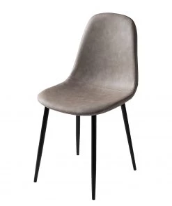 Mørteens Polsterstuhl Iskmo VII - Kunstleder / Metall - Schwarz - Taupe - 4er Set -Deutschland Stühle Verkaufs-Shop 1000312597 211210 09245800185 DETAILS P000000001000312597