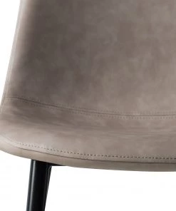 Mørteens Polsterstuhl Iskmo VII - Kunstleder / Metall - Schwarz - Taupe - 4er Set -Deutschland Stühle Verkaufs-Shop 1000312597 211210 09245800191 DETAILS P000000001000312597