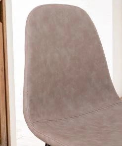 Mørteens Polsterstuhl Iskmo VII - Kunstleder / Metall - Schwarz - Taupe - 4er Set -Deutschland Stühle Verkaufs-Shop 1000312597 211210 09245800193 DETAILS P000000001000312597