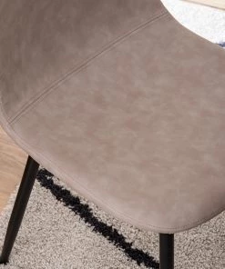 Mørteens Polsterstuhl Iskmo VII - Kunstleder / Metall - Schwarz - Taupe - 4er Set -Deutschland Stühle Verkaufs-Shop 1000312597 211210 09245800197 DETAILS P000000001000312597