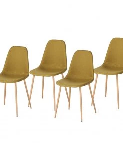 Mørteens Polsterstuhl Iskmo III - Currygelb - 4er Set