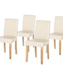 Ars Natura Polsterstuhl Nella I - Beige - 4er Set