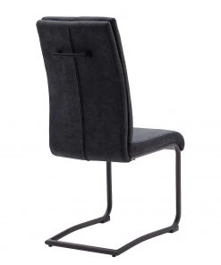 Loftscape Freischwinger Ingal - Flachgewebe / Metall - Anthrazit / Matt Schwarz - 4er Set -Deutschland Stühle Verkaufs-Shop 1000313380 211209 14223300145 DETAILS P000000001000313380