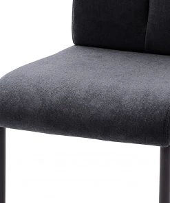 Loftscape Freischwinger Ingal - Flachgewebe / Metall - Anthrazit / Matt Schwarz - 4er Set -Deutschland Stühle Verkaufs-Shop 1000313380 211209 14223300149 DETAILS P000000001000313380