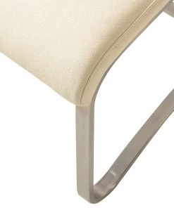 Fredriks Freischwinger Marco - Echtleder Gyda: Cremeweiß - 4er Set -Deutschland Stühle Verkaufs-Shop 1000313386 211209 14223500206 DETAILS P000000001000313386