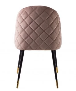 Jack & Alice Polsterstuhl Farum - Samt / Stahl - Schwarz - Samt Zala: Altrosa - 2er Set -Deutschland Stühle Verkaufs-Shop 1000313393 211208 12180300049 DETAILS P000000001000313393