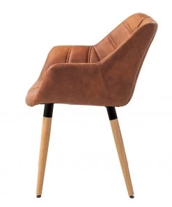 Mørteens Armlehnenstuhl Lamppi - Microfaser / Eiche massiv - Microfaser Colby: Vintage Cognac - 2er Set -Deutschland Stühle Verkaufs-Shop 1000313473 211209 13380900050 DETAILS P000000001000313473