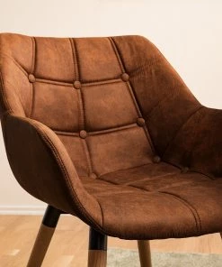 Mørteens Armlehnenstuhl Lamppi - Microfaser / Eiche massiv - Microfaser Colby: Vintage Cognac - 2er Set -Deutschland Stühle Verkaufs-Shop 1000313473 211209 13380900083 DETAILS P000000001000313473