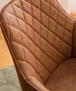 Mørteens Armlehnenstuhl Pori II - Kunstleder / Eiche massiv - Braun - 2er Set -Deutschland Stühle Verkaufs-Shop 1000313478 211209 133811000142 DETAILS P000000001000313478