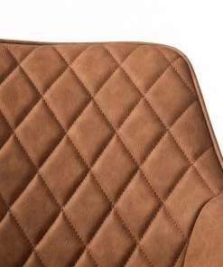 Mørteens Armlehnenstuhl Pori II - Kunstleder / Eiche massiv - Braun - 2er Set -Deutschland Stühle Verkaufs-Shop 1000313478 211209 133811000164 DETAILS P000000001000313478