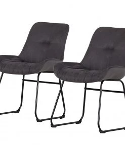 Loftscape Polsterstuhl Vancouver (2er-Set) - Grau