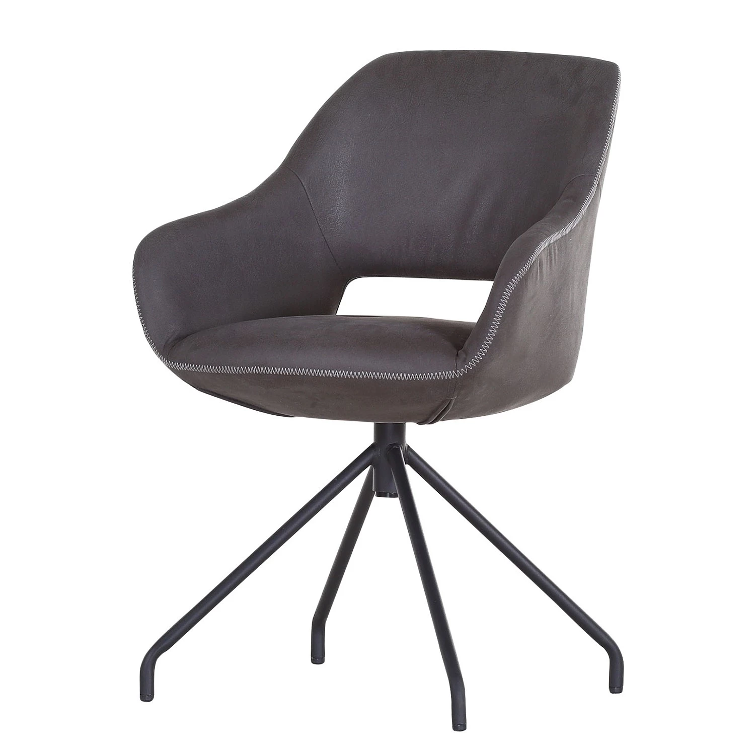 Loftscape Armlehnenstuhl Seymor - Dunkelgrau 1 Loftscape Armlehnenstuhl Seymor - Dunkelgrau