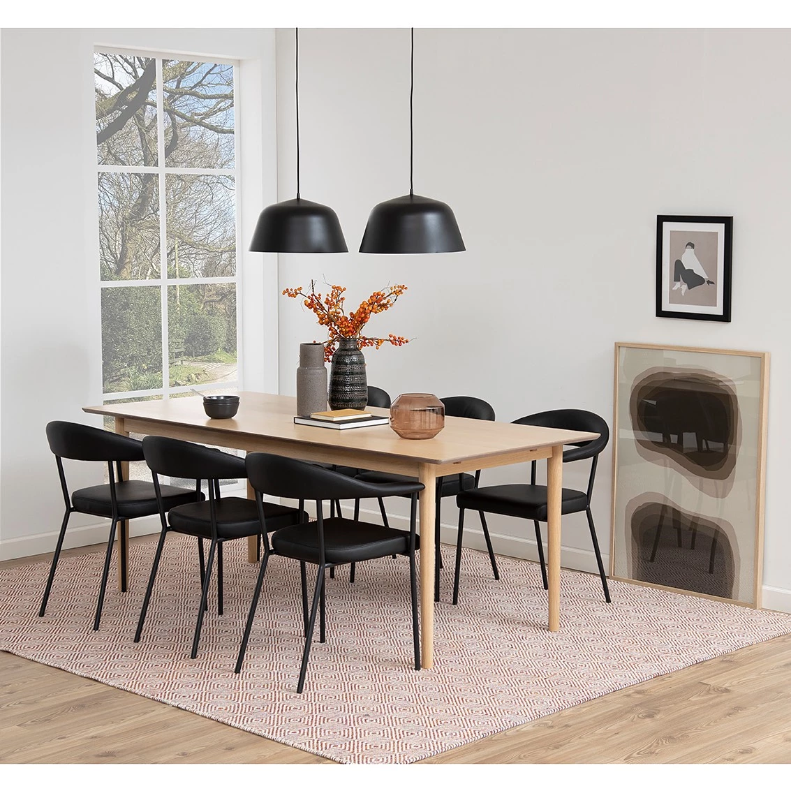 Loftscape Armlehnenstuhl Otava (2er-Set) - Kunstleder / Eisen - Schwarz 2 Loftscape Armlehnenstuhl Otava (2er-Set) - Kunstleder / Eisen - Schwarz – Bild 2