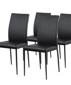 Loftscape Polsterstuhl Domenica II (4er-Set) - Schwarz