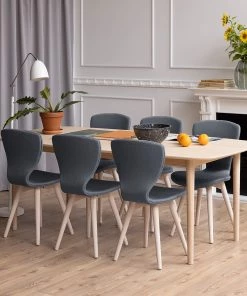 Loftscape Polsterstuhl Monreale (2er-Set) - Webstoff / Eiche massiv - Grau / Eiche -Deutschland Stühle Verkaufs-Shop 1000319572 220128 1256590021 MOOD DETAILS P000000001000319572 mood