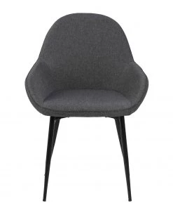 Loftscape Armlehnenstuhl Kia II (2er-Set) - Webstoff / Eisen - Grau / Schwarz -Deutschland Stühle Verkaufs-Shop 1000319580 220128 1257020030 DETAILS P000000001000319580