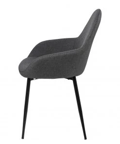 Loftscape Armlehnenstuhl Kia II (2er-Set) - Webstoff / Eisen - Grau / Schwarz -Deutschland Stühle Verkaufs-Shop 1000319580 220128 1257020040 DETAILS P000000001000319580