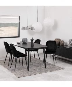 Loftscape Polsterstuhl Kerang II (2er-Set) - Samt / Eisen - Schwarz -Deutschland Stühle Verkaufs-Shop 1000319609 220128 1257140021 MOOD DETAILS P000000001000319609 mood