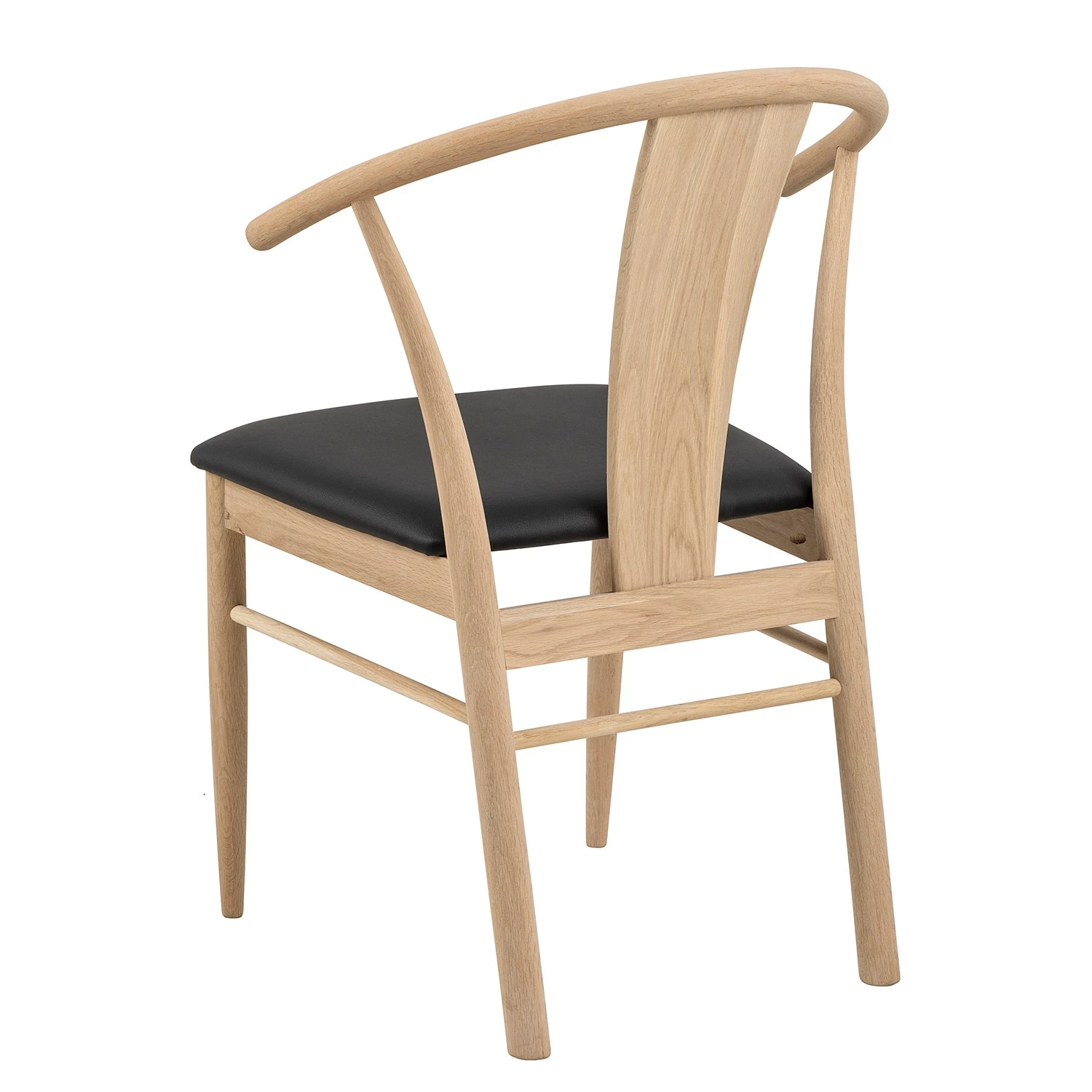 Loftscape Esszimmerstuhl Porras I (2er-Set) - Schwarz / Eiche hell 4 Loftscape Esszimmerstuhl Porras I (2er-Set) - Schwarz / Eiche hell – Bild 4