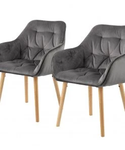 Loftscape Armlehnenstuhl Magrin II (2er-Set) - Grau