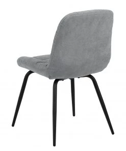 Loftscape Polsterstuhl Oline (2er-Set) - Webstoff / Eisen - Hellgrau / Schwarz -Deutschland Stühle Verkaufs-Shop 1000319618 220128 1257180050 DETAILS P000000001000319618