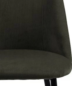 Loftscape Polsterstuhl Ferland (4er-Set) - Cord / Eisen - Dunkelolivgrün / Schwarz -Deutschland Stühle Verkaufs-Shop 1000319622 220128 1257200080 DETAILS P000000001000319622