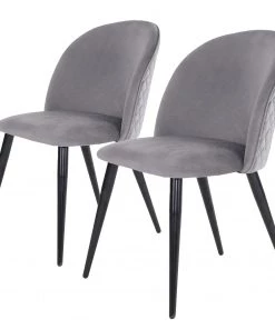 Polsterstuhl Ruxby (2er-Set) - Grau