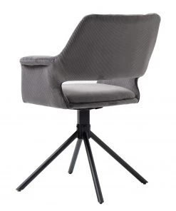 Loftscape Armlehnenstuhl Keldur I (2er-Set) - Cord / Stahl - Grau / Schwarz -Deutschland Stühle Verkaufs-Shop 1000329356 220203 16142000040 DETAILS P000000001000329356