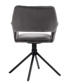 Loftscape Armlehnenstuhl Keldur I (2er-Set) - Cord / Stahl - Grau / Schwarz -Deutschland Stühle Verkaufs-Shop 1000329356 220203 16142000045 DETAILS P000000001000329356