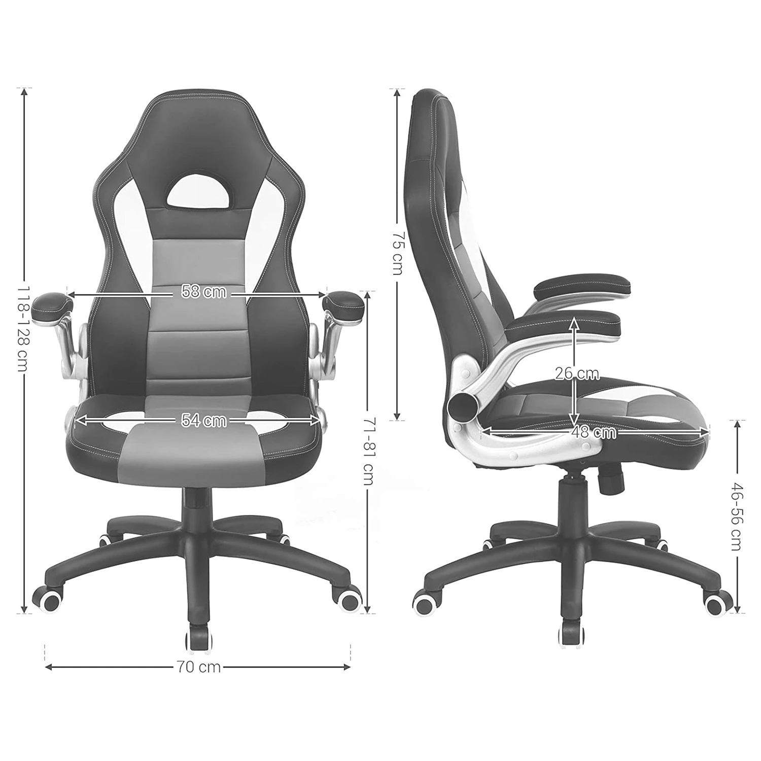 Loftscape Chefsessel Milnor - Schwarz / Grau 11 Loftscape Chefsessel Milnor - Schwarz / Grau – Bild 11