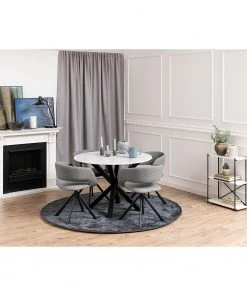 Loftscape Armlehnenstuhl Mornico - Webstoff / Eisen - Hellgrau / Schwarz -Deutschland Stühle Verkaufs-Shop 1000330925 220223 021 MOOD DETAILS P000000001000330925 mood