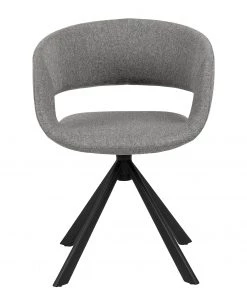 Loftscape Armlehnenstuhl Mornico - Webstoff / Eisen - Hellgrau / Schwarz -Deutschland Stühle Verkaufs-Shop 1000330925 220223 030 DETAILS P000000001000330925