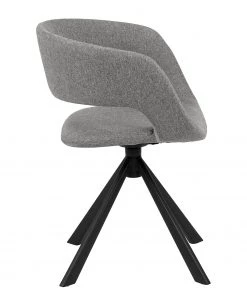 Loftscape Armlehnenstuhl Mornico - Webstoff / Eisen - Hellgrau / Schwarz -Deutschland Stühle Verkaufs-Shop 1000330925 220223 040 DETAILS P000000001000330925