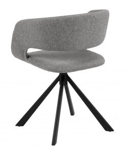 Loftscape Armlehnenstuhl Mornico - Webstoff / Eisen - Hellgrau / Schwarz -Deutschland Stühle Verkaufs-Shop 1000330925 220223 055 DETAILS P000000001000330925