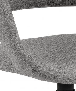 Loftscape Armlehnenstuhl Mornico - Webstoff / Eisen - Hellgrau / Schwarz -Deutschland Stühle Verkaufs-Shop 1000330925 220223 060 DETAILS P000000001000330925