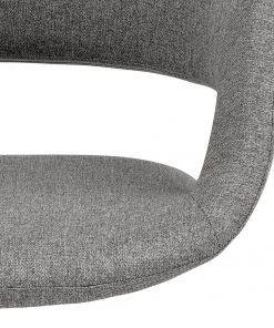 Loftscape Armlehnenstuhl Mornico - Webstoff / Eisen - Hellgrau / Schwarz -Deutschland Stühle Verkaufs-Shop 1000330925 220223 070 DETAILS P000000001000330925