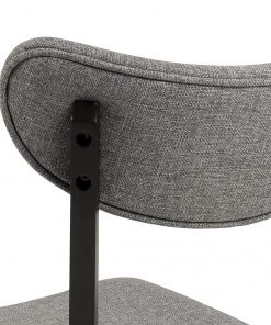 Loftscape Esszimmerstuhl Rigby II (2er-Set) - Webstoff / Gummibaum massiv - Grau / Schwarz -Deutschland Stühle Verkaufs-Shop 1000330926 220223 060 DETAILS P000000001000330926