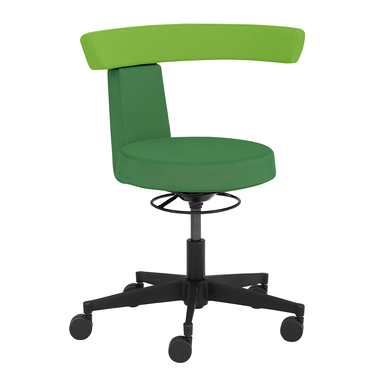 Mayer Sitzmöbel Drehhocker myMOON - Dunkelgrün / Limette 1 Mayer Sitzmöbel Drehhocker myMOON - Dunkelgrün / Limette