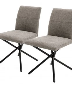 Red Living Esszimmerstuhl Sarana (2er-Set) - Hellgrau