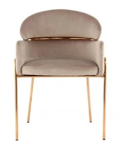 INSTYLE by Kayoom Armlehnenstuhl Elva - Taupe / Gold -Deutschland Stühle Verkaufs-Shop 1000335713 220223 030 DETAILS P000000001000335713