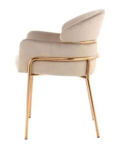 INSTYLE by Kayoom Armlehnenstuhl Elva - Taupe / Gold -Deutschland Stühle Verkaufs-Shop 1000335713 220223 031 DETAILS P000000001000335713