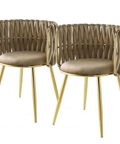 INSTYLE by Kayoom Armlehnenstuhl Milla (2er-Set) - Sandgrau