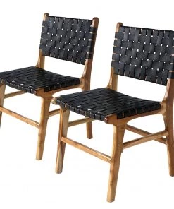 Loftscape Esszimmerstuhl Mitchell (2er-Set) - Schwarz